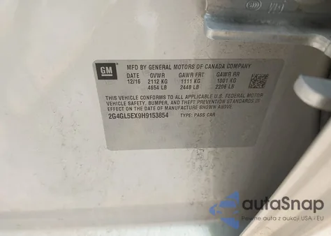 2017 Buick Regal Turbo Sport Touring из США, поврежденный, VIN 2G4GL5EX9H9153854